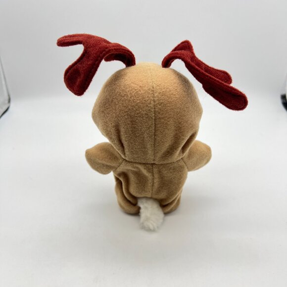 Reindeer Troll Ace Novelty Treasure Troll Orange Eyes Hair Wishstone Gem - Picture 7 of 12